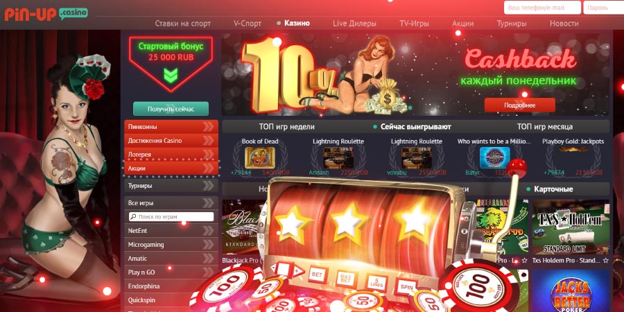 официальный сайт казино pin up цена